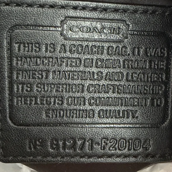 Coach Leather Shoulder Bag – Style F20104 - Picture 3 of 3